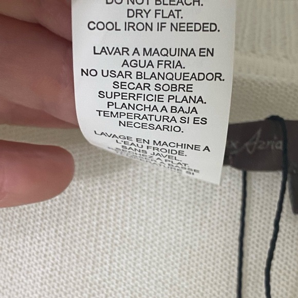 Tex by MaxAzria White Deep V-Neck Knit Sleeveless Classic Top Size S - HSH1149 - Picture 6 of 6